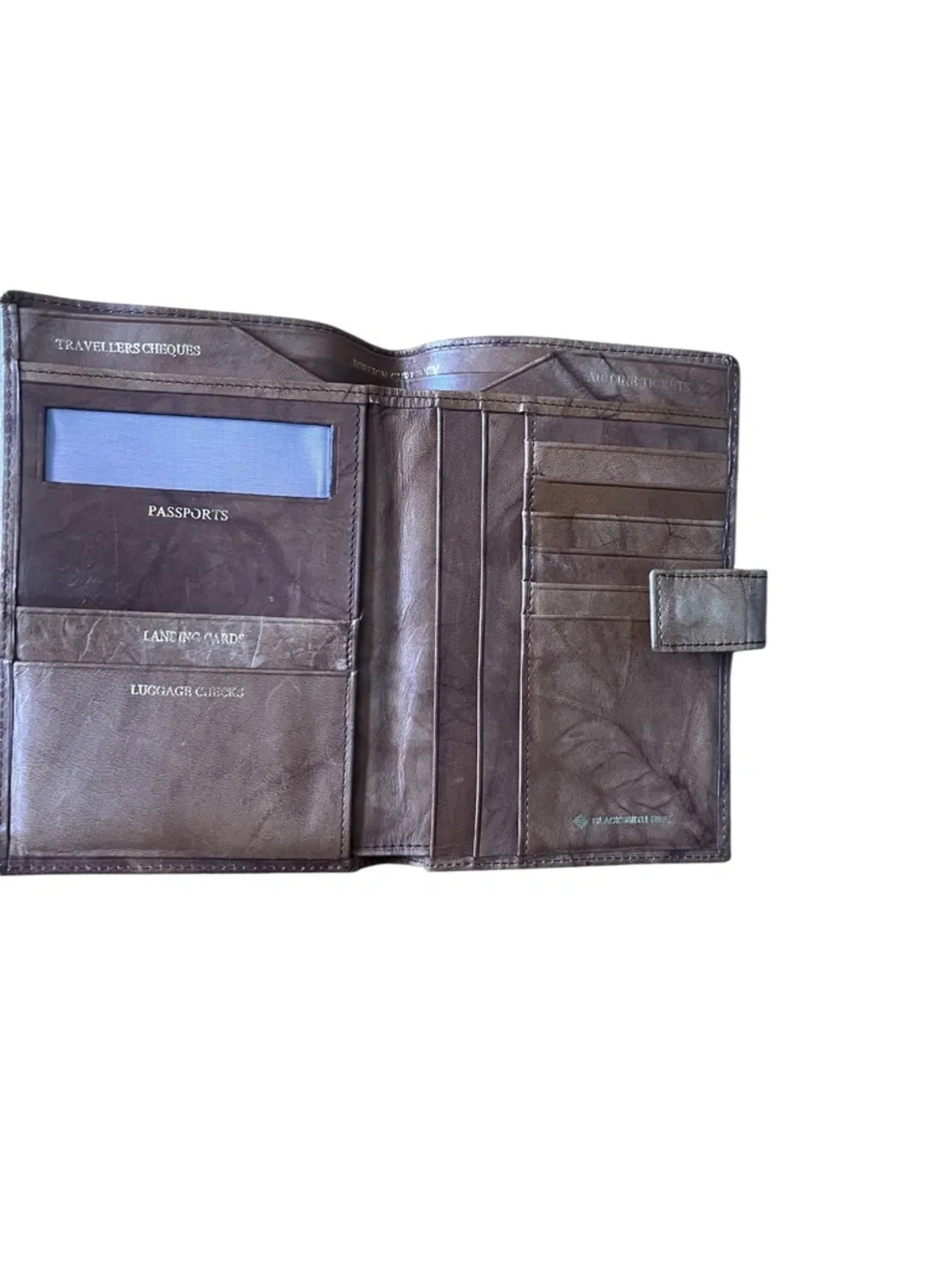 Black Sheep Gifts Brown Travel Document Organizer Passport Wallet